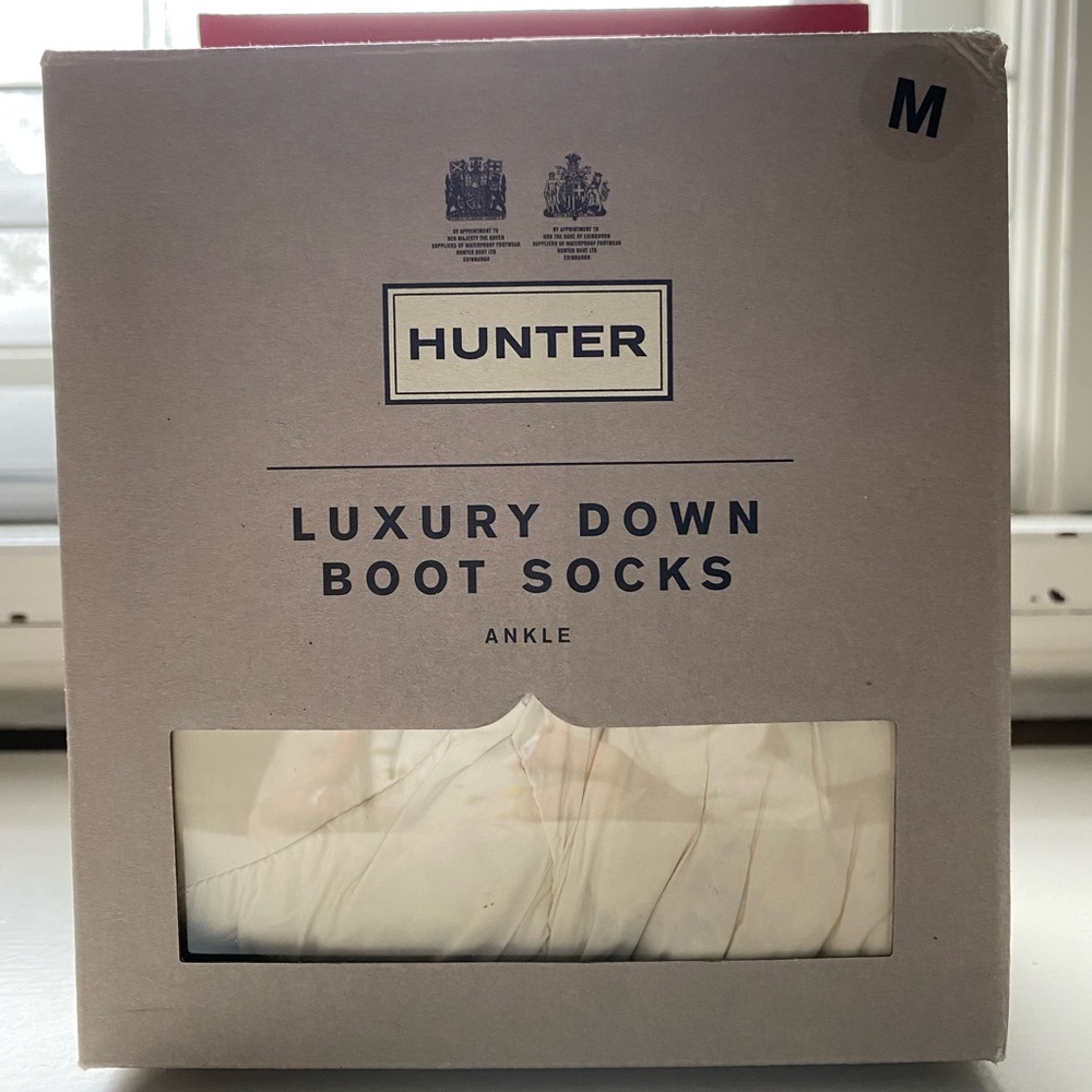 Hunter down boot socks, never worn